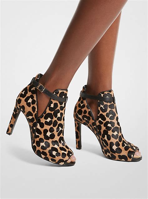 michael kors leopard print calf hair shoes|Michael Kors lawson open toe.